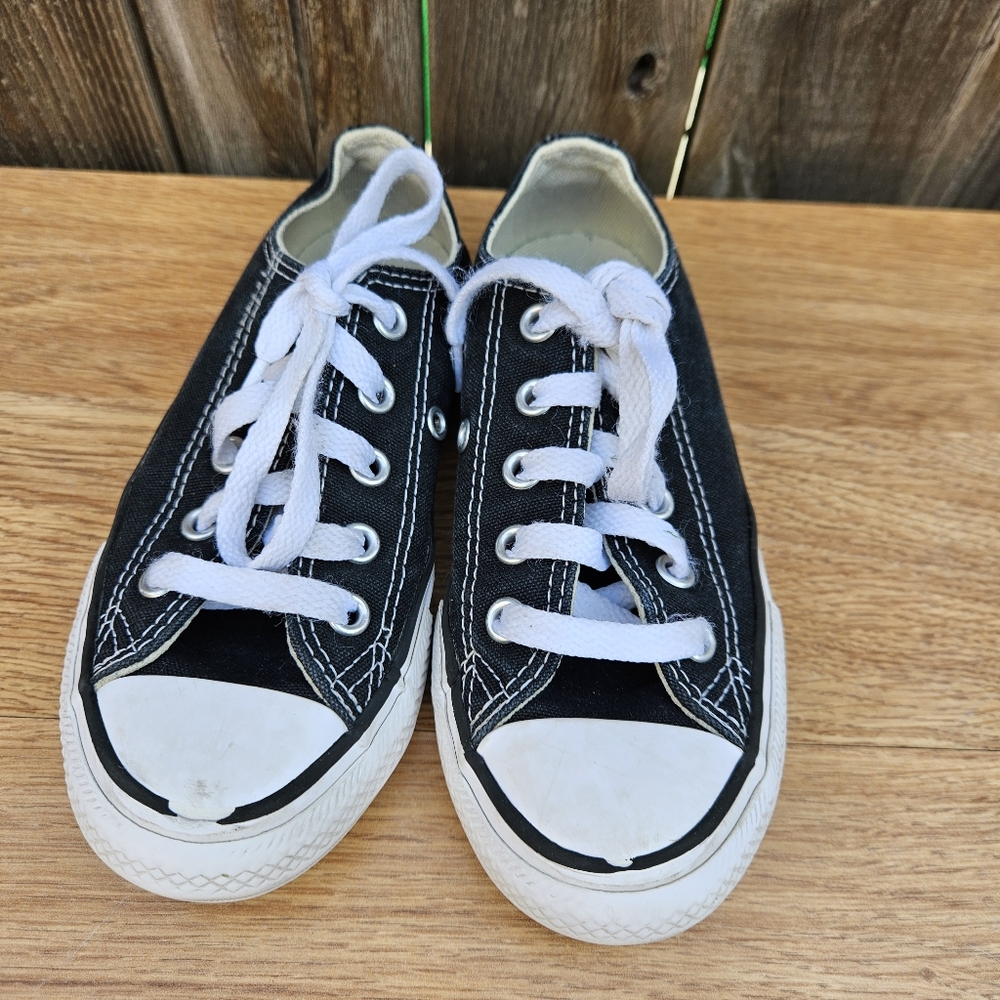 Converse All Star Black and White Canvas Sneakers Unisex Size 11.5 - Picture 14 of 16